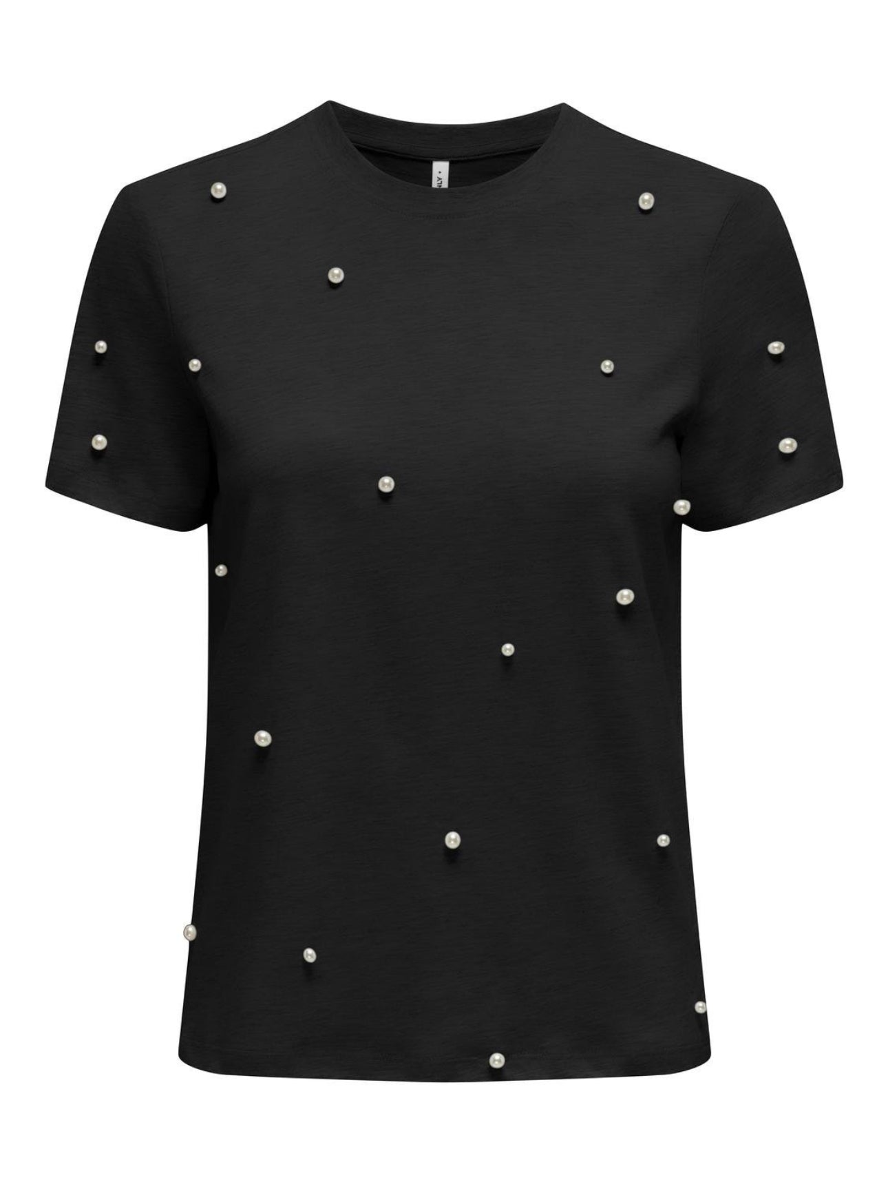 T-shirt olivia noir avec perles